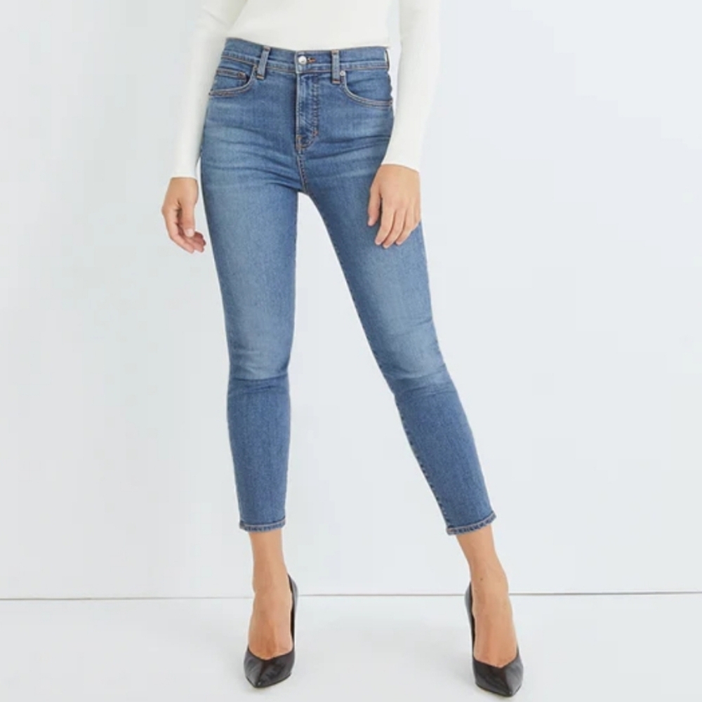 Veronica Beard Debbie Skinny High Rise Ankle Jeans in Keystone blue size 25